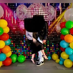 Vinyl Disco Party and Photo Backdrop Used Once 8' x 6' 💃🕺🪩